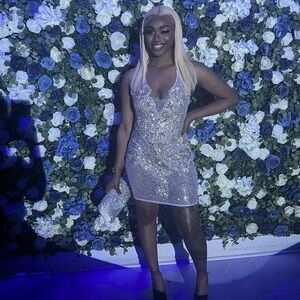 Sparkling Silver Mini Dress